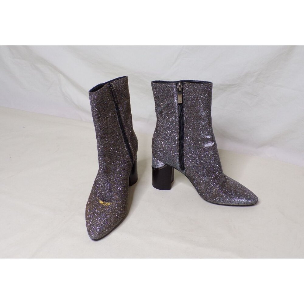 🆕AQUATALIA Phila Glitter Sparkle Ankle Boot Bootie Silver Metallic 5 - Picture 4 of 11